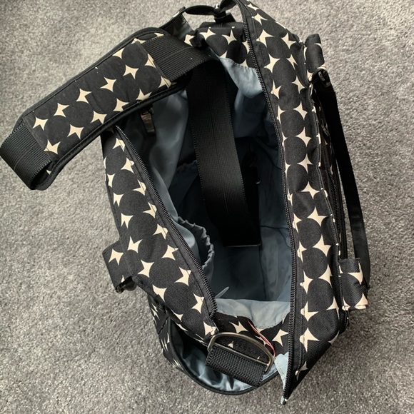 JJ Cole Diaper Bag Black / Ivory - Picture 4 of 7